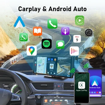 10,26-дюймовый ADINKAM Модернизированный 4K Dash Cam 5G WIFI ADAS GPS USB AUX Портативный Беспроводной Carplay Android Auto AirPlay Miracast Dashboa