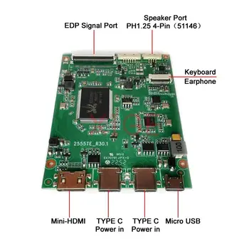 Для B173RTN01 B173RTN02 Плата драйвера ЖК-контроллера EDP 30-Контактный DIY Kit 1600*900 17,3 