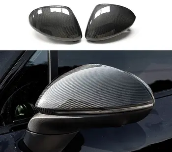 Крышки автомобильных зеркал бокового обзора из углеродного волокна Заменяются на Porsche Cayenne 18-22