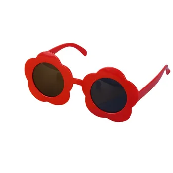 Новые модные детские солнцезащитные очки с милым цветком, трендовые очки желеобразного цвета, декоративные солнцезащитные очки с подсолнухом