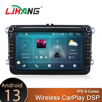 LJHANG Android 13 Автомобильный Мультимедийный Плеер Для vw Golf Jetta Mk5 Mk6 Passat CC Tiguan polo Eos sharan Восьмиядерный Автомобильный Радиоприемник GPS DSP