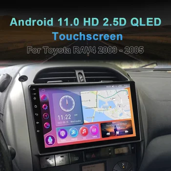 MAMSM 2K QLED Android 12 Автомагнитола для Toyota RAV4 2 2003-2005 Мультимедийный Видеоплеер Навигация GPS 4G Carplay Авторадио 9