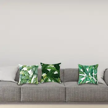 Наволочка с рисунком тропической пальмы, зеленого растения, набор наволочек для украшения дома, 4 шт. наволочка для комнаты