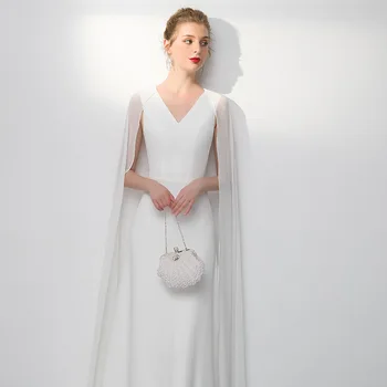 Белое платье, винтажные элегантные однотонные вечерние платья с v-образным вырезом, вечерние платья, макси-платья для выпускного вечера, вечерние платья, женские элегантные