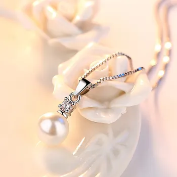 NEHZY серебряная игла 925 пробы новые женские модные украшения высокое качество Кубический цирконий жемчужное круглое ожерелье с подвеской длина 45 см