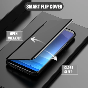 Для Xiaomi Mi Max 3 Case MiMax3 Smart Flip Stand Зеркальный чехол с видом из Искусственной Кожи Для Xiaomi Mi Max3 Чехол для Xiaomi Max3