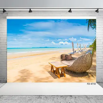 Летние Виниловые фотографические фоны для отдыха на море, песчаном пляже, фоны для фотостудий, Фотобудка для детей, детская фотосессия