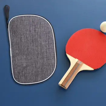 Чехол для ракетки для настольного тенниса, защитный Практичный чехол с карманом для ракетки на молнии для спортивных тренировок на открытом воздухе и в помещении