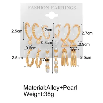 Серьги-кольца с жемчугом серебристого цвета, винтажные геометрические серьги-гвоздики в стиле бохо для женщин, сердце, 2023, Модные ювелирные изделия, подарки